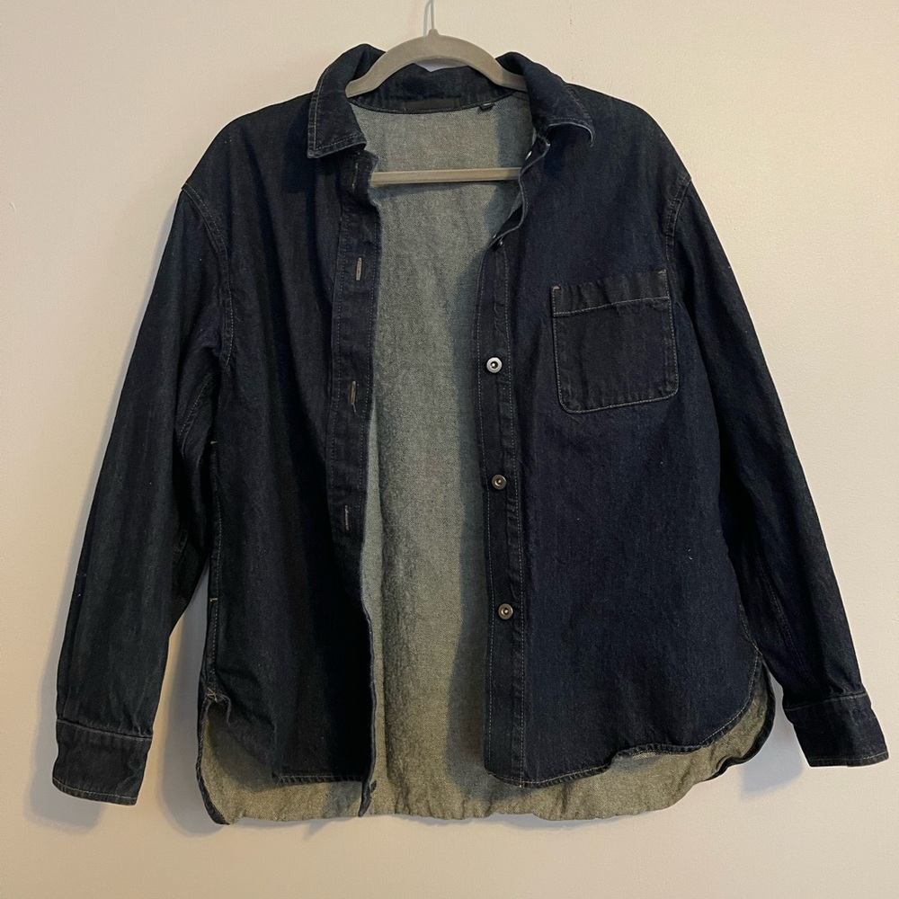 Uniqlo dark wash jean jacket